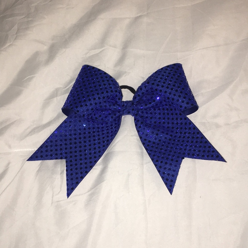Dark Blue Cheer Bow